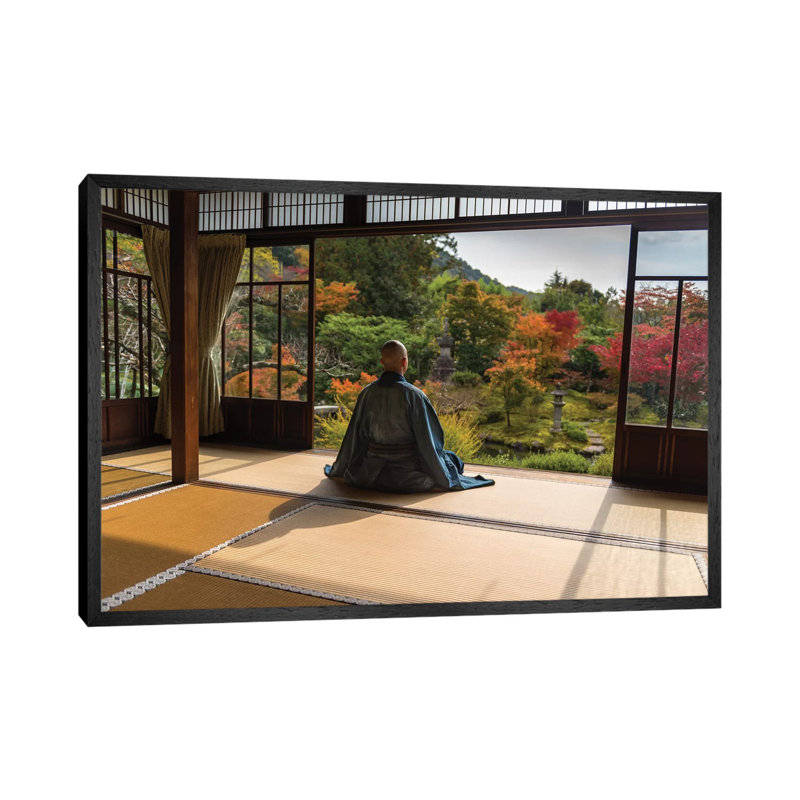Meditation 1 Piece Wall Art on Canvas, 66.04 cm H x 45.72 cm W, Black Framed
