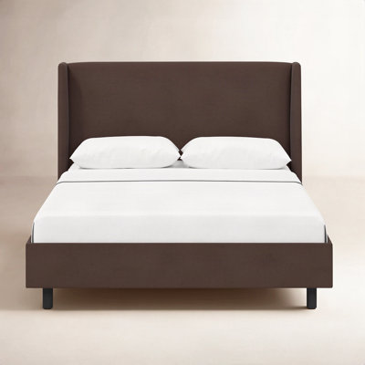 Tilly Linen Upholstered Wingback Bed