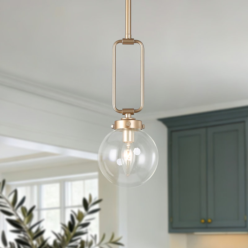 Mini-luminaire suspendu sphère 1 lumière Alec , Or rosé brossé
