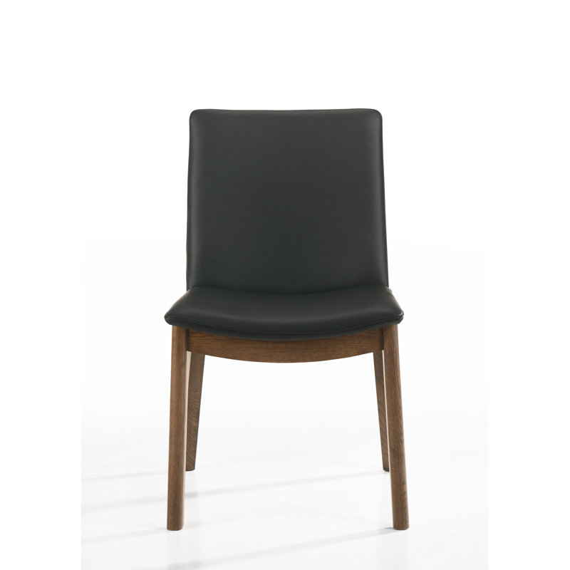 Chaise d'appoint rembourrée en cuir Fairhaven, Noir