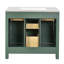 Ensemble de meuble-lavabo sur pied moderne 36 po avec lavabo en céramique, 4 tiroirs et 2 armoires
