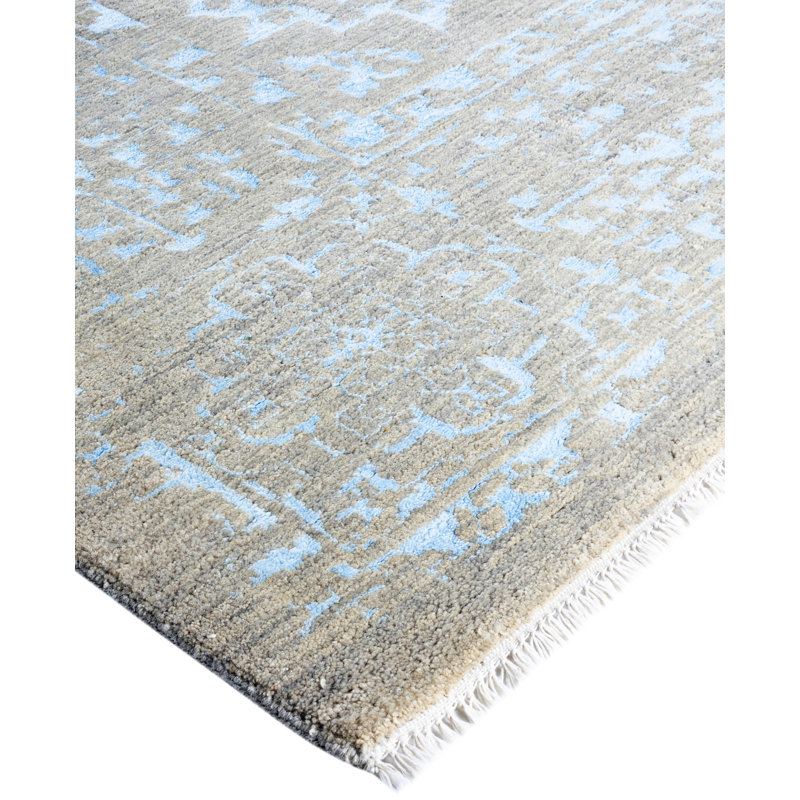 Overdyed One-of-a-Kind 9' 4" X 12' 3" Hand Knotted Area Rug