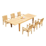 Caranas Outdoor 7 - Piece Teak Dining Set