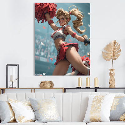 «Playful Dancing Cheerleader» sur toile