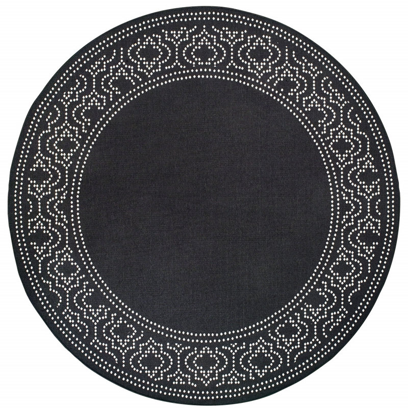 Junor Power Loomed Plaid Rug , Round 7'10"