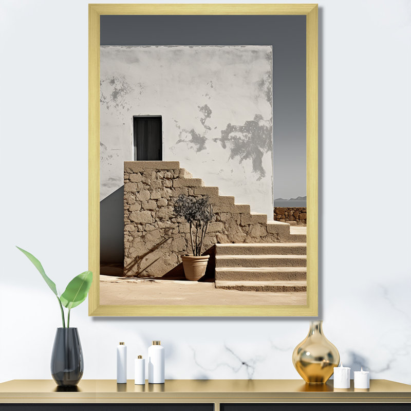 Monuments, minimalisme, photographie de paysage III, H 32 po x l 24 po x P 1 po, Cadre doré simple