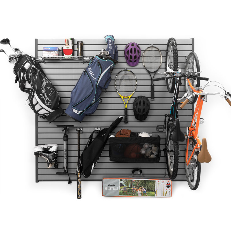 Silver Steel and Plastic Sports Slatwall Hook Kit