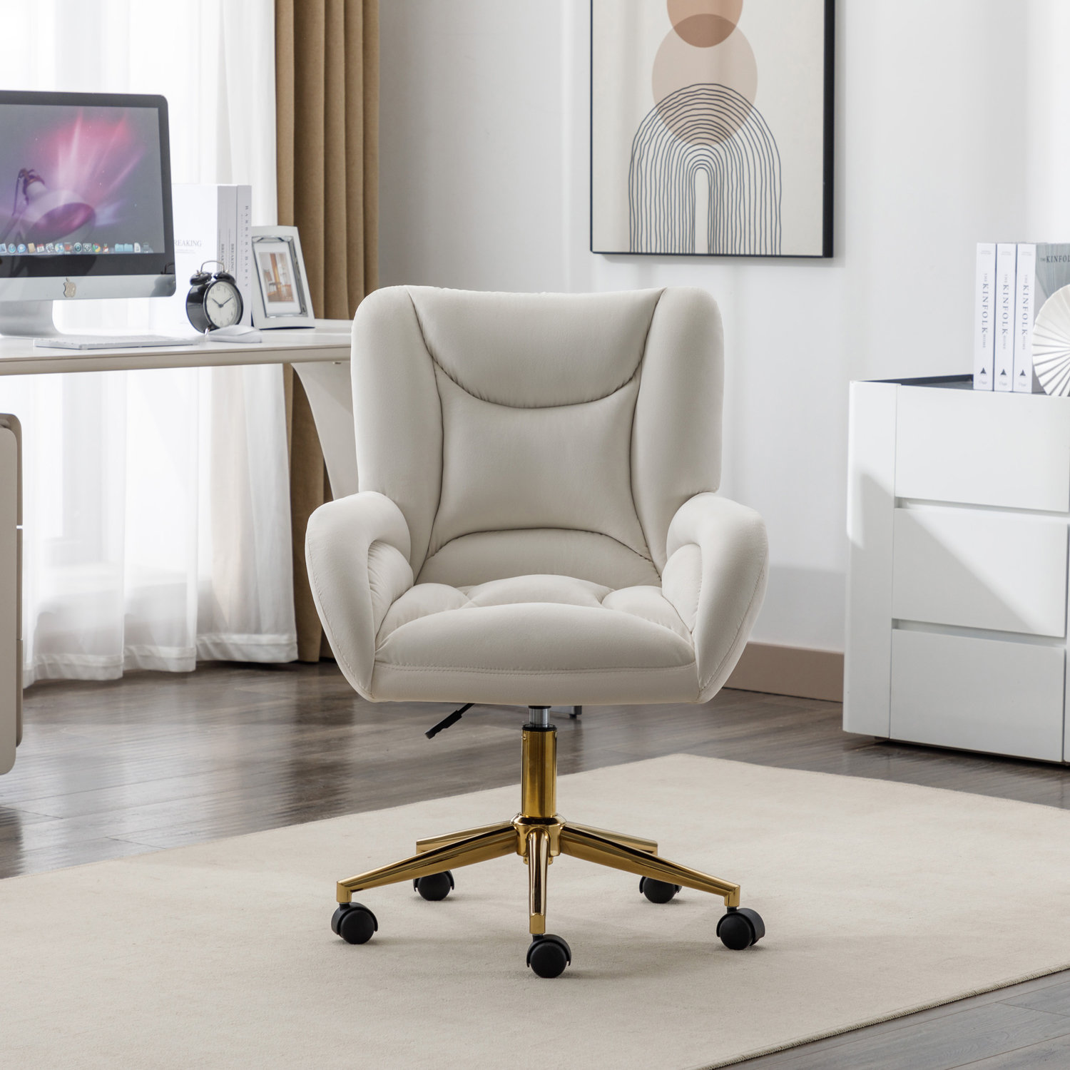 Gold metal office online chair