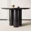 Table de salle à manger ronde noire moderne de 100 cm (39,37 po), idéale pour la cuisine, le bar ou la salle à manger.-599159482-599159461