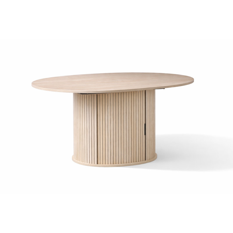 Table de salle à manger extensible de 47 à 63 po pour 4 à 8 personnes avec tablette de rangement