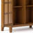 Acadian Solid Wood Transitional Low Storage Cabinet with Glass Doors and Adjustable Shelves-1134587491-1205136825