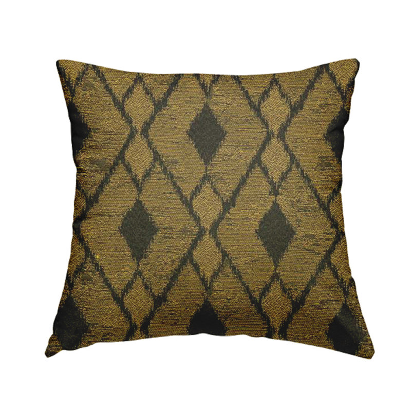 McMillian Geometric Rectangular Cushion, Yellow/Black
