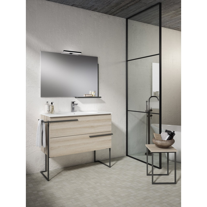 Ensemble de meuble-lavabo simple 32 po, Chêne blanc