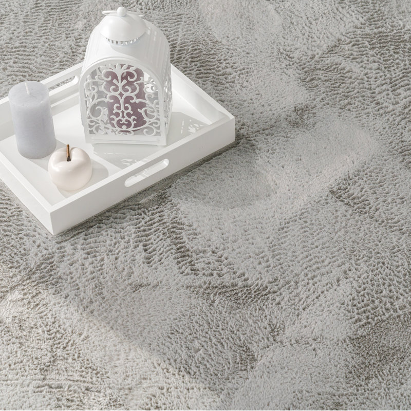Aariyah Uniform Color Shag Area Rug, Hexagonal 150 x 170cm