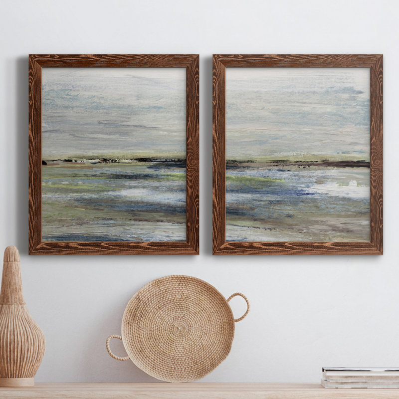 Wetlands I - ensemble de 2 peintures sur toile encadrées, H 37,5 po x l 55 po x P 1,5 po, Érable