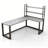 L-Shaped Sintered Stone Tabletop Desk with Shelf-1181181139