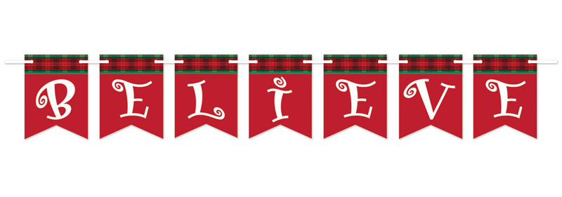 Christmas Believe Streamer