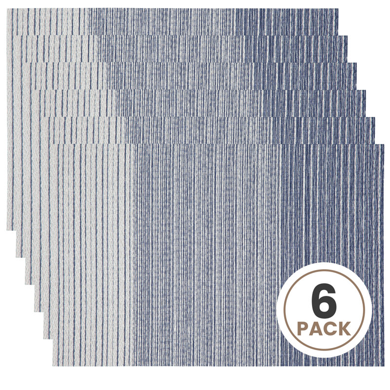 Ensemble de 6 napperons résistants à la chaleur de 12 po x 18 po Placemats
