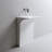 Modern Wall-Mounted Solid Surface Pedestal Sink