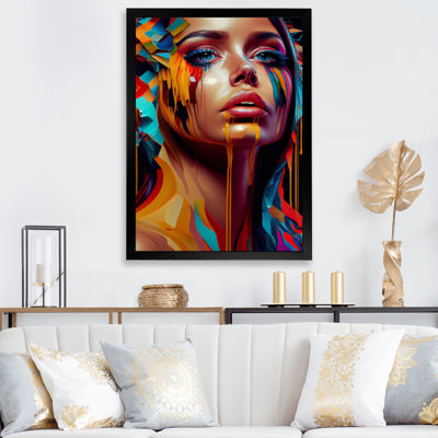 «Vibrant Creative Woman Portrait VII», impression sur toile