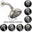 4.72" High Shower Head - Brushed Nickel Finish, 6 Settings, , 1.8 Gpm With Adjustable Flow-121320244