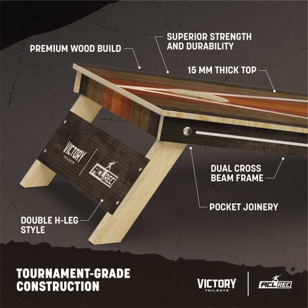 Ensemble de cornhole rouge 2 x 4 Sedona