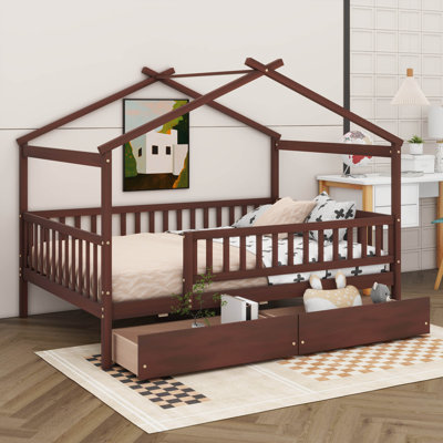 Wooden House Bed
