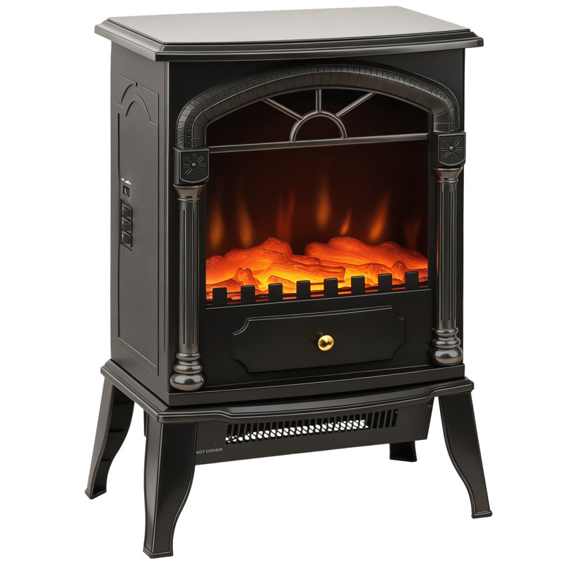 Rosalind Wheeler 39cm W Black Electric Fireplace