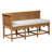 Caiene Bohemian Scallop Light Honey Rattan 2-Piece Dining Nook Set