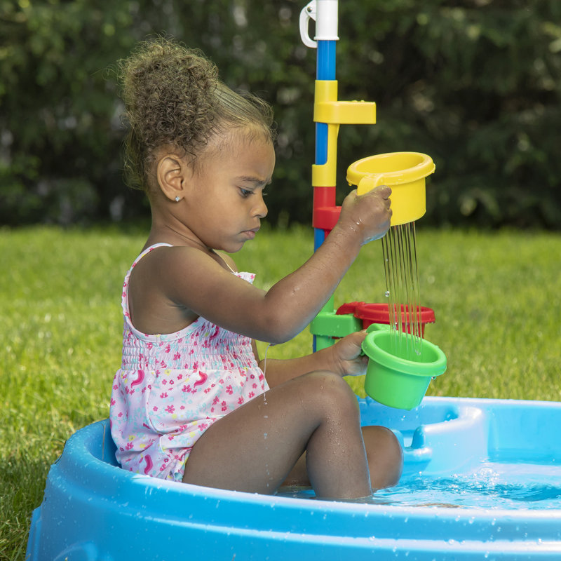 Piscine Step2 Play & Shade avec parasol, 10" H x 40" W x 40" D