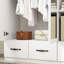 Armoire-penderie Attebery avec porte miroir, 2 tringles et 3 tiroirs