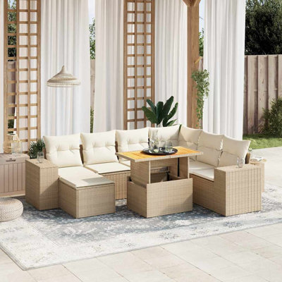 Ensemble de canapé de jardin en rotin PE 8 pièces Vidaxl
