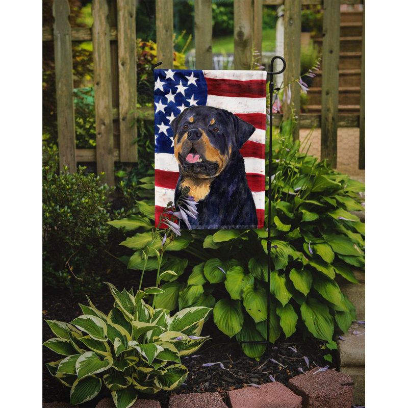 2 côtés en polyester de 2 côtés american drapeau de jardin, Terrier russe