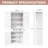 72" Kitchen Pantry  with Adjustable Shelves and a Large Drawer, White-89131801
