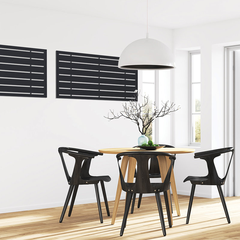 Black Polymer Decorative Screen Panel, 2 ft x 4 ft