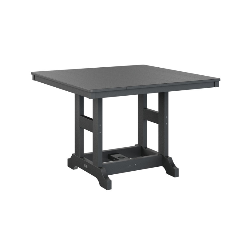 Berlin Gardens Garden Classic Square Table, Black, 39.5" H x 44" W x 44" D