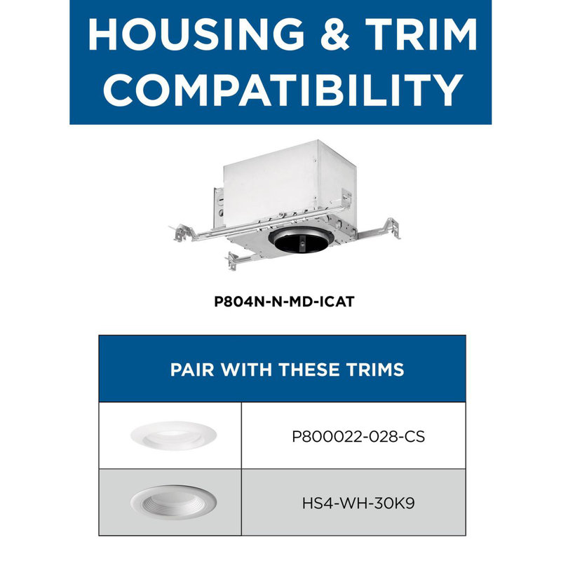 4" Steel Air-Tight IC New Construction Recessed Housing
