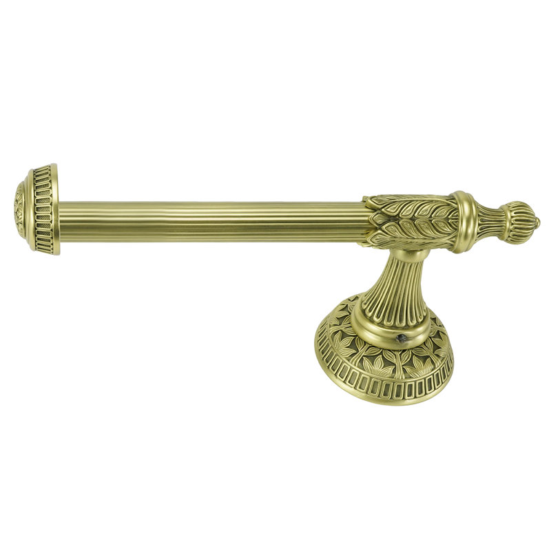 HAMPTON TISSUE BAR LEFT; MATTE BLACK FINISH, Antique Brass