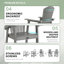 Chaises Adirondack d'extérieur hautes avec plateau de connexion-1063293684