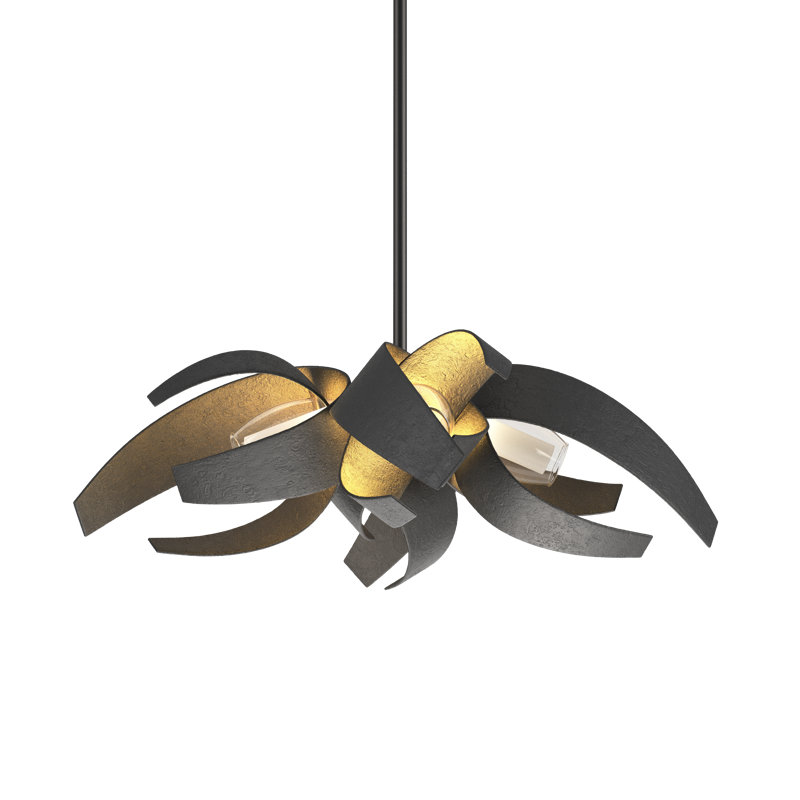 Corona 4 - Light Unique/Statement Geometric Chandelier, Black