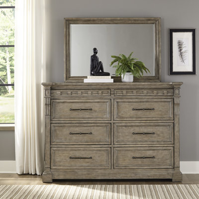 Town & Country 8 - Drawer Dresser with Mirror -  Liberty Furniture, LFI711-BR-DM