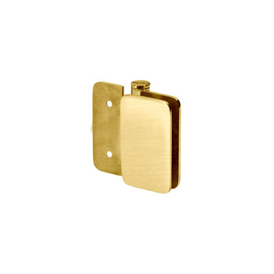 FHC ZEP03SB Zephyr Wall Mount Inswing Hinge for 3/8" Glass - Satin Brass