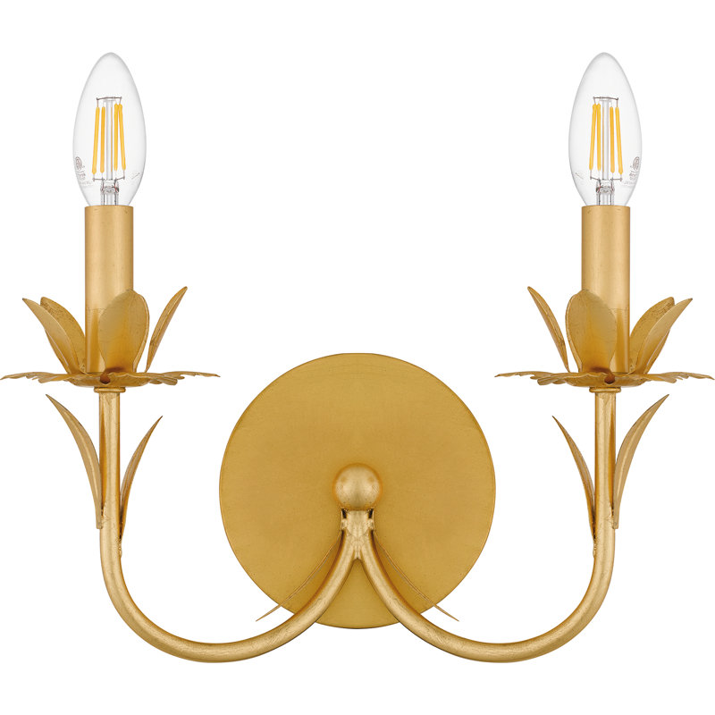 Jakariya 2-Light Gold Leaf Wall Sconce