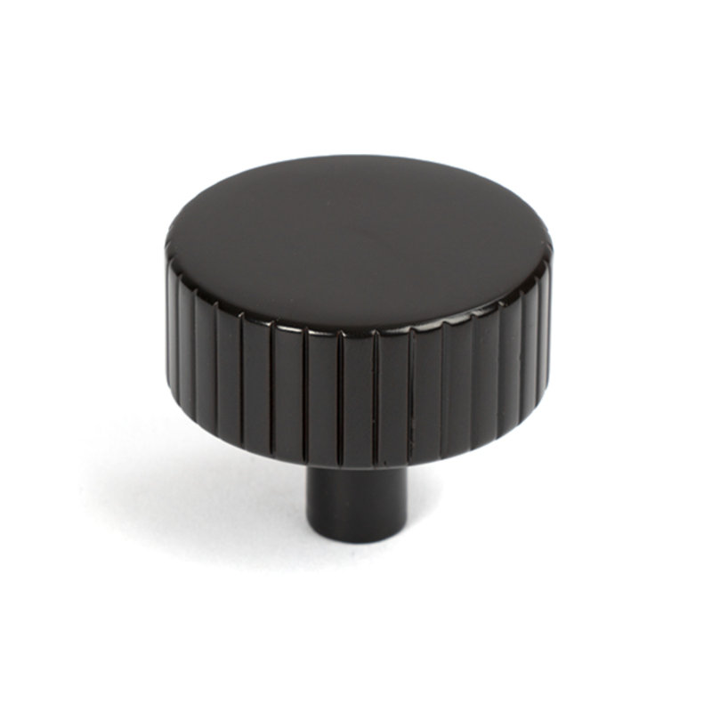 Round Knob, 4 cm, Aged Bronze