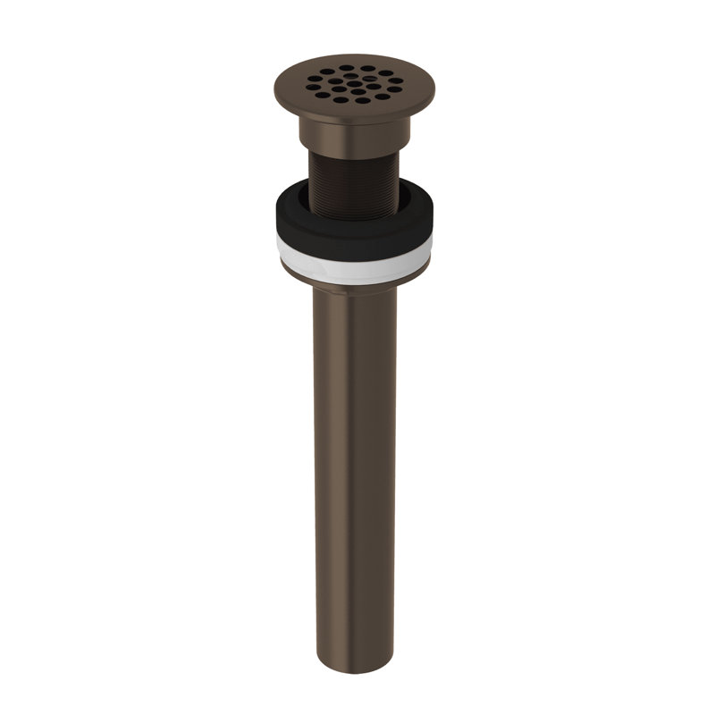 Grid Drain Without Overflow Holes, Tuscan Brass