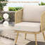 Ensemble de fauteuils d'extérieur en corde de rotin 2 pièces avec coussins