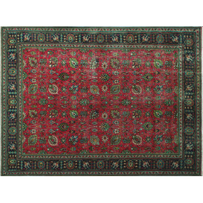 Tapis intérieur en laine traditionnel de style traditionnel 9 pi 6 po x 13 po "one-of-kind" noué la 1980 Gimbya