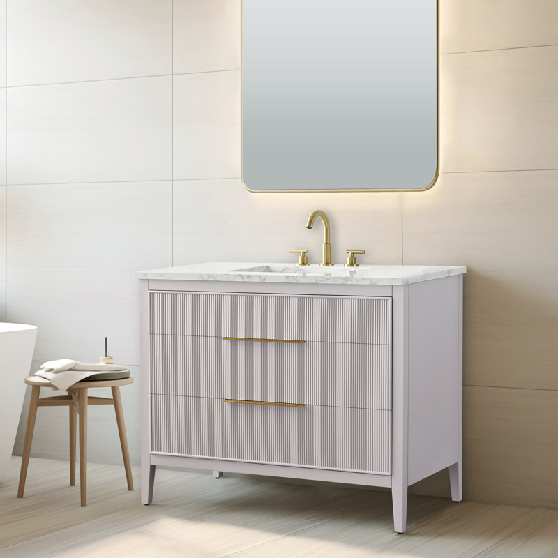 Emma 42" W Single Vanity, Taupe