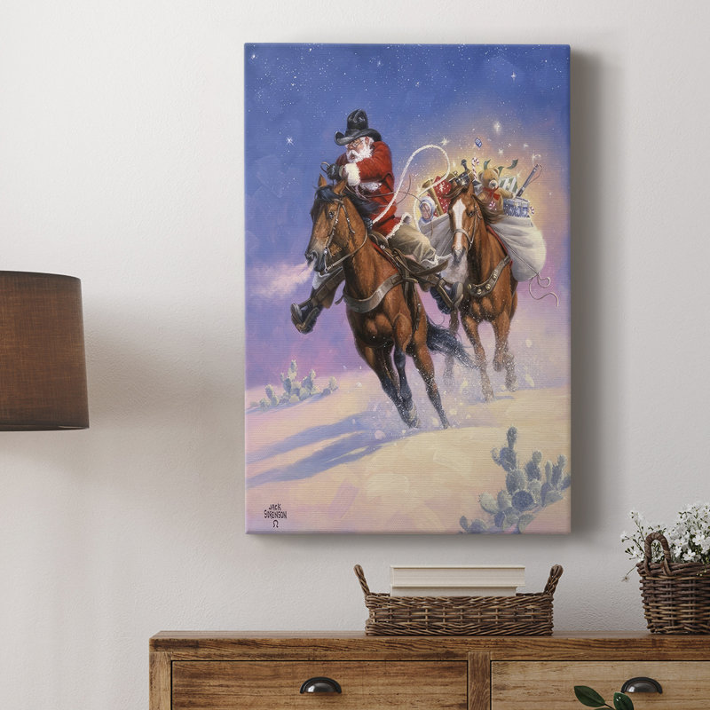 Santa's Big Ride - Gallery Cavas, H 18 po x l 12 po