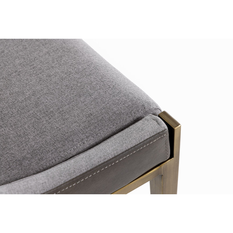 Sipra Mornant - Modern Grey & Brass Dining Chair